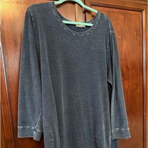 Blue denim dress soft snd comfy 100%cotton